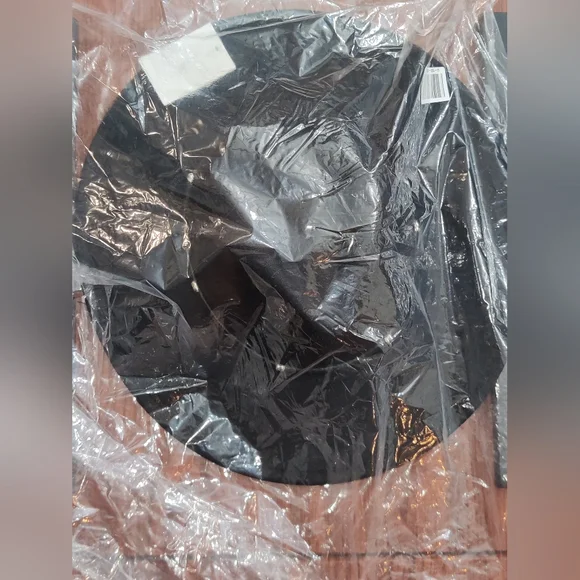 NWT--Knotted Faux Leather Trim Fedora Hat - Picture 4 of 4